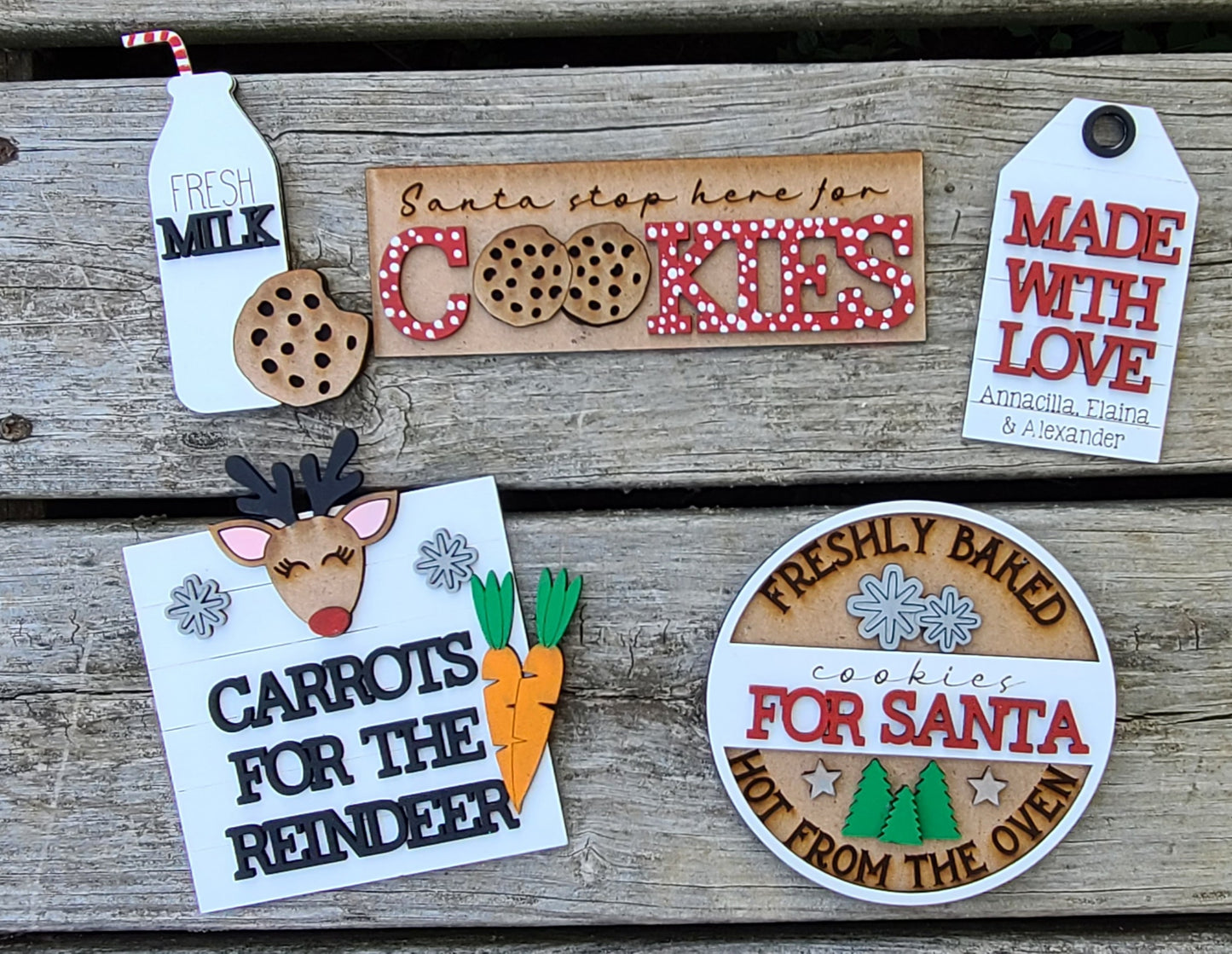 Santa Cookie Tiered Tray Set