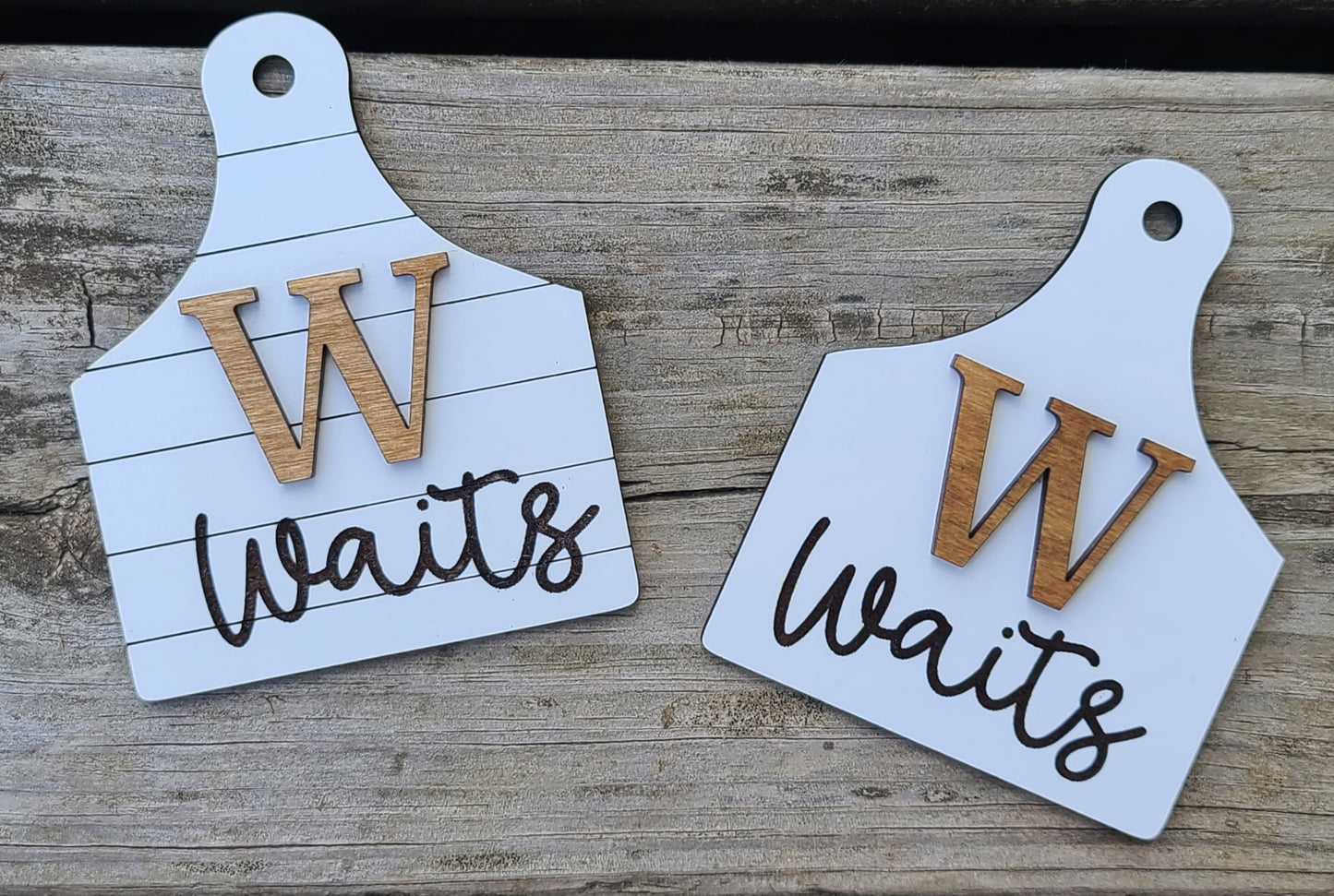 Personalized Cow Tag Ornament