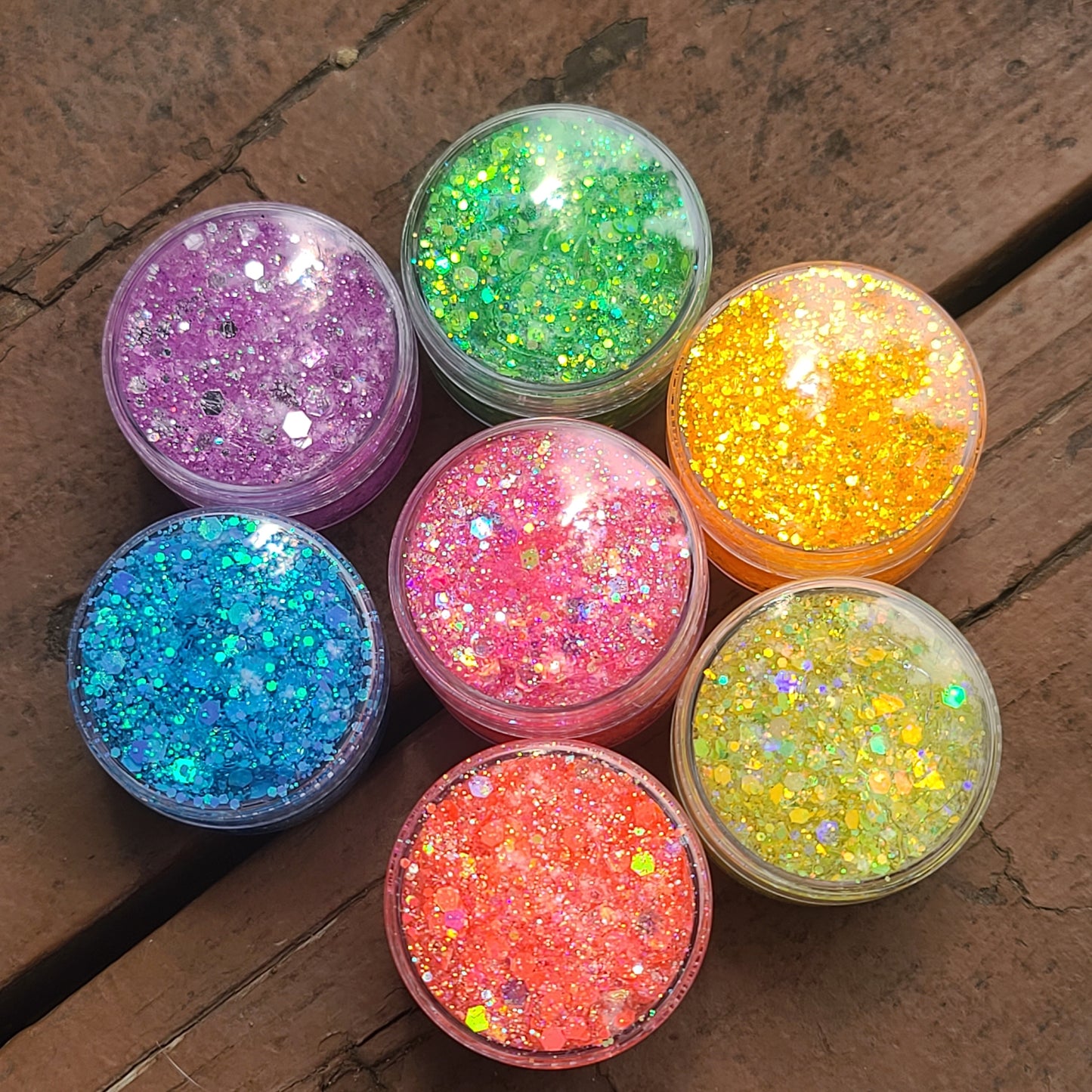 Rainbow Glitter Hair Set