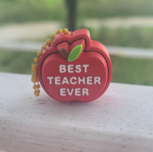 3d Printed Best Teacher Ever Keychain