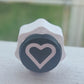 3d Printed White and Black Heart Clicker