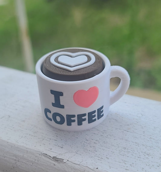 3d Printed I love Coffee Clicker