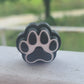 3D Printed Black and White Paw Print Clicker