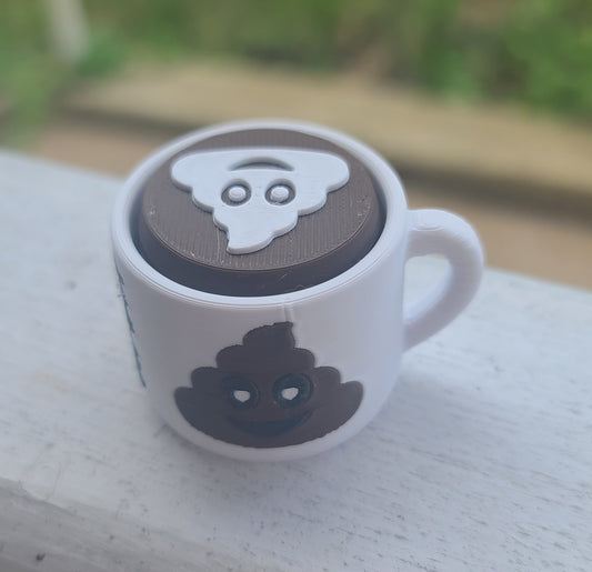 3d Printed Coffee Makes Me Poop Clicker