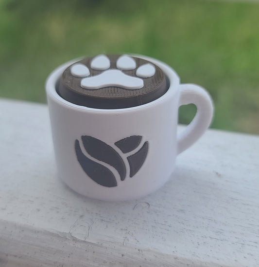 3d Printed Paw Print Coffee Bean Clicker