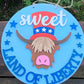 Highland Sweet Land of Liberty Door Hanger