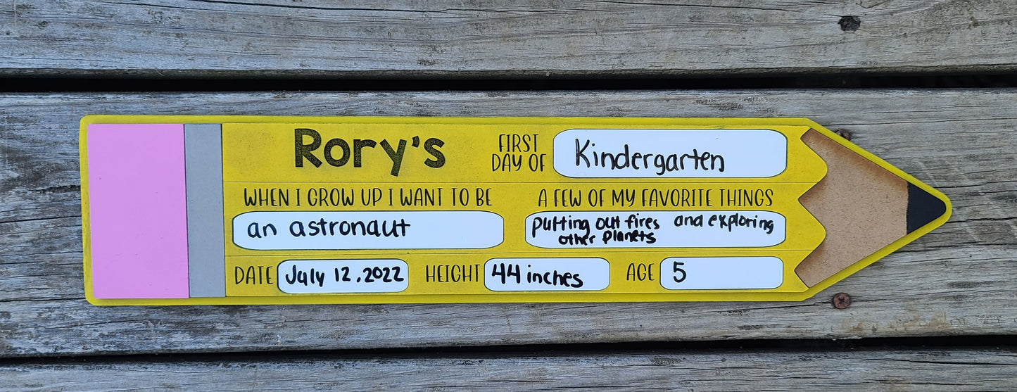 Personalized Back to School pencil