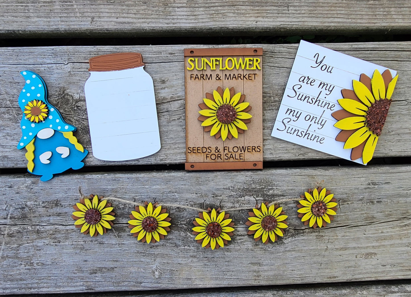Gnome You are my Sunshine Tiered Tray set