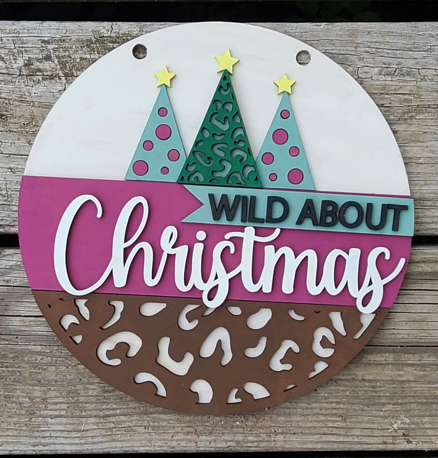 Wild About Christmas Door Hanger