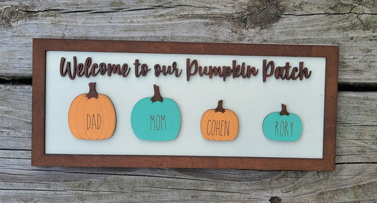 Pumpkin Patch Family Sign