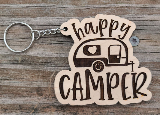 Happy Camper Keychain