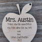 Custom Teacher Appreciation Apple